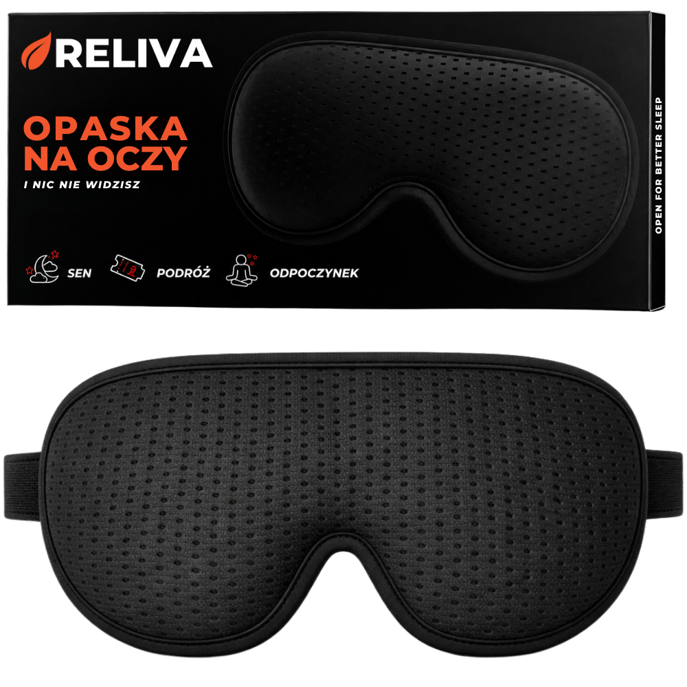RELIVA Opaska Na Oczy 3D do Spania