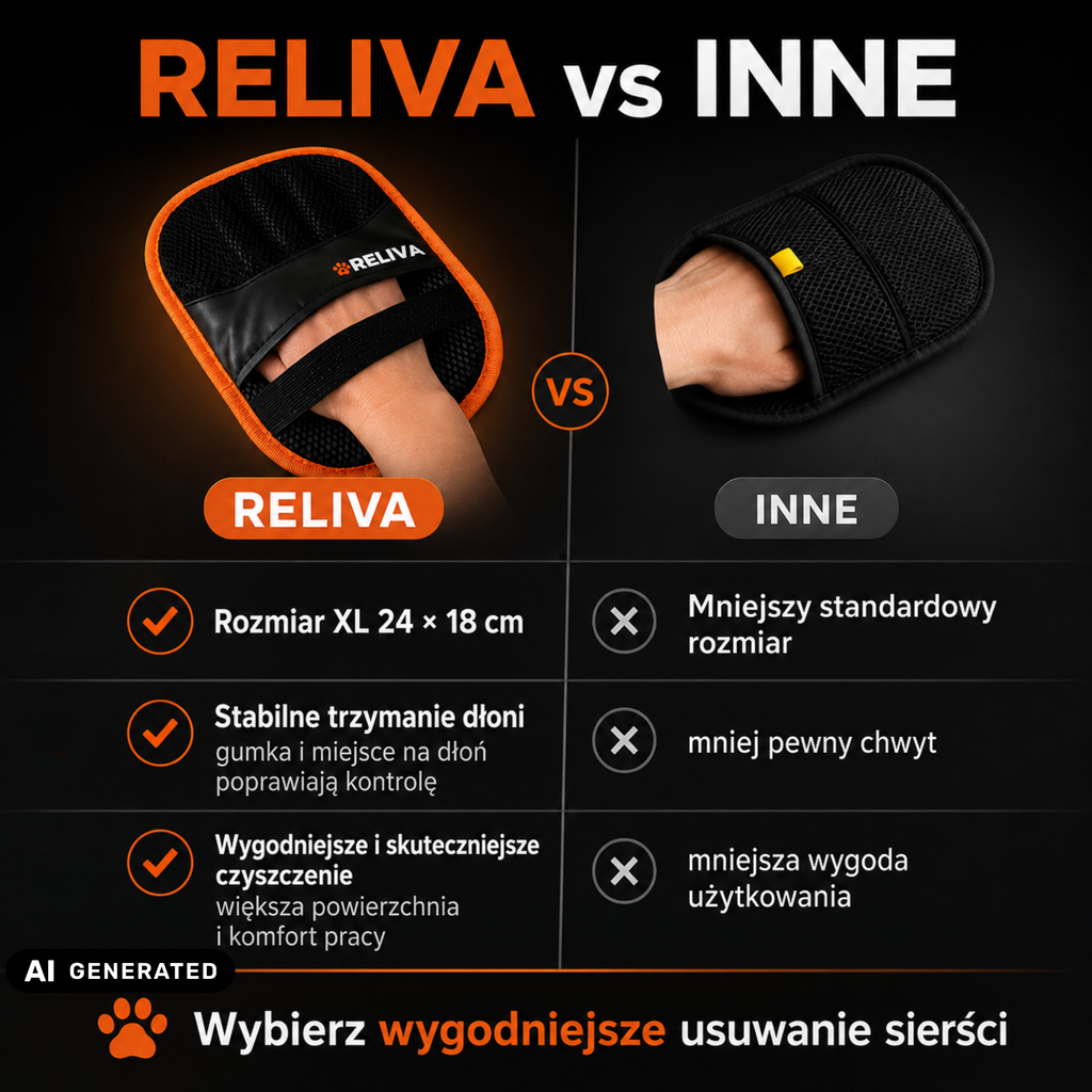 Reliva Pets Rękawica do sierści